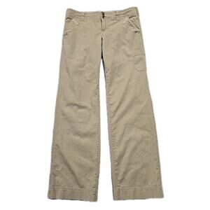 Athleta Pants Womens 4 Khaki Cargo Low Rise Relaxed Outdoor Hiking Active